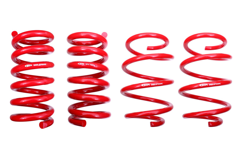 Ford Mustang Lowering Springs - BMR Suspension - SPH765R, Set Of 4, Handling Version - Red - `15-`23